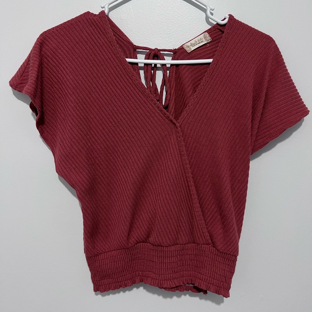 Altar’d State Faux Wrap Boho Top Size Large